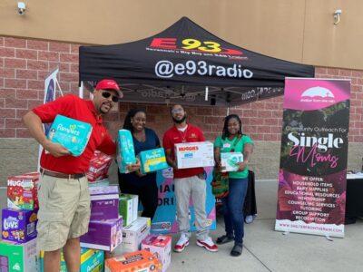 DJ Rax, Operations Manager, Cumulus Savannah; Jennifer Graham from Shelter From the Rain; Wildlyfe Beezy, On-Air Host, Nights, E93/WEAS-FM, and Lencia from Shelter From the Rain.