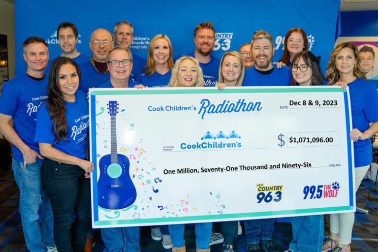  Cumulus Media’s DFW Country Stations New Country 96.3 and 99.5 The Wolf Team Up to Raise $1,071,096 for Fort Worth’s Cook Children’s, a Children’s Miracle Network Hospital
