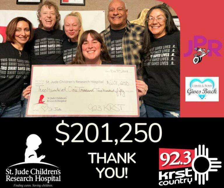 Cumulus Albuquerque’s 92.3 KRST Country Breaks Fundraising Record in Fifth Annual KRST Country Cares for St. Jude Kids Radiothon